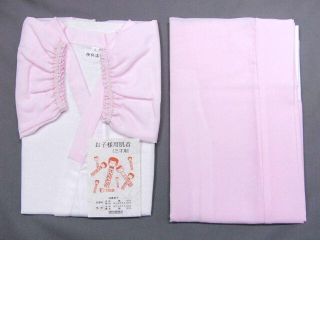 わけあり品　３歳用・肌着セット　袖・腰布・ピンク無地　未使用品(和服/着物)