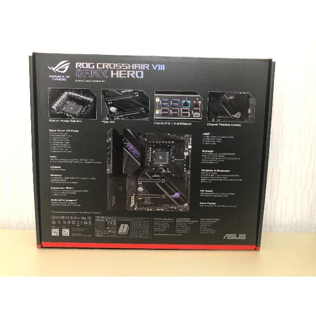 ASUS(エイスース)の新品  X570 ROG CROSSHAIR VIII DARK HERO スマホ/家電/カメラのPC/タブレット(PCパーツ)の商品写真