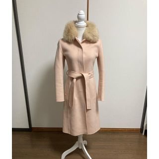 エフデ(ef-de)のエフデ　上品ピンクベージュ　ロングコート　美品(ロングコート)