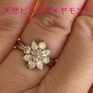 PT🌸天然　ピンクダイヤモンドリング1ct(リング(指輪))