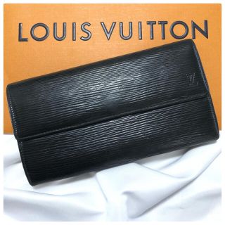 ルイヴィトン(LOUIS VUITTON)の美品⭐️ルイヴィトン ポルトフォイユ サラ エピ ノワール ロングウォレット(財布)