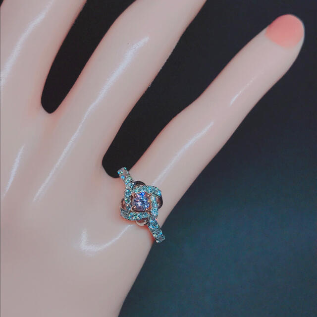 天然 ピンクダイヤモンドリング PT900 希少 ファンシーカラー ピンクダイヤ レディースのアクセサリー(リング(指輪))の商品写真