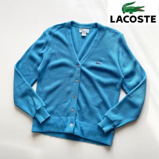 ラコステ(LACOSTE)の70s IZOD LACOSTE レディース アクリルカーディガン ターコイズ(カーディガン)