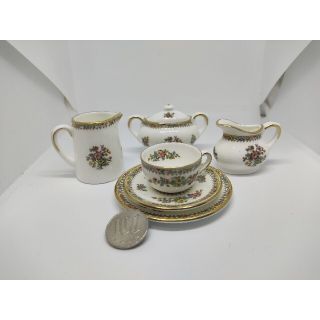 ウェッジウッド(WEDGWOOD)のミニチュア コールポート coalport ウェッジウッド アンティーク カップ(陶芸)