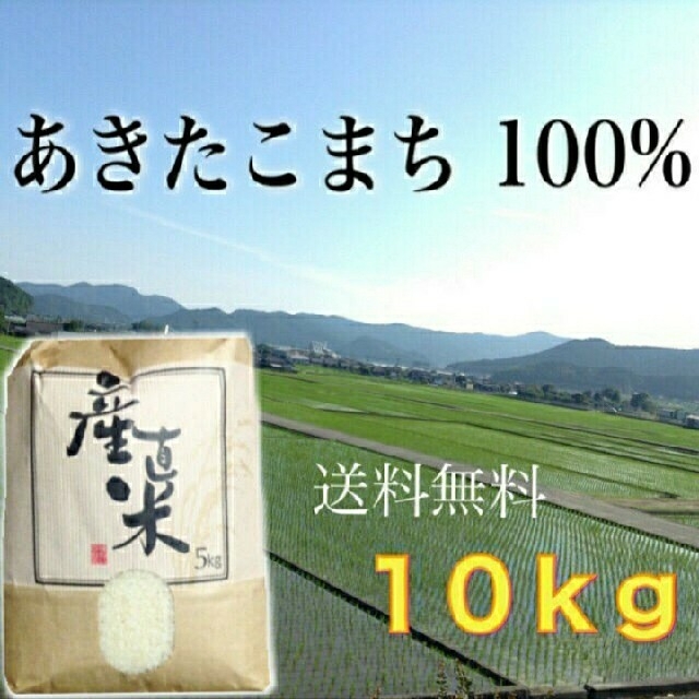 【大人気★農家直送】愛媛県産あきたこまち100％　採れたて新米１０Kg 食品/飲料/酒の食品(米/穀物)の商品写真