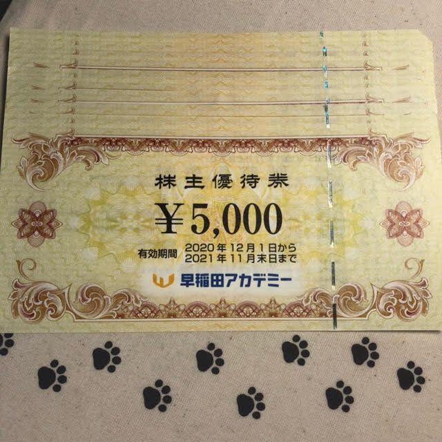 5万円分 早稲田アカデミー 株主優待券 ラクマパック配送 | vizoobras