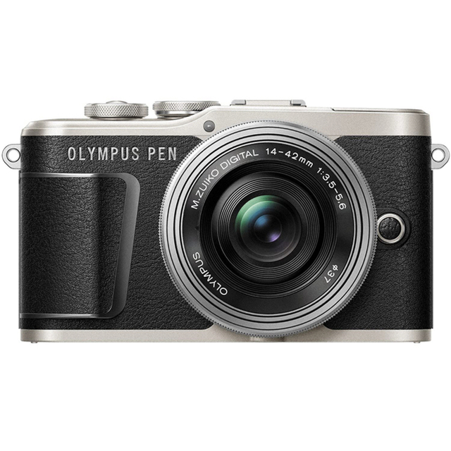 OLYMPUS(オリンパス)のOLYMPUS PEN E-PL9 ブラック ダブルズームキット スマホ/家電/カメラのカメラ(ミラーレス一眼)の商品写真