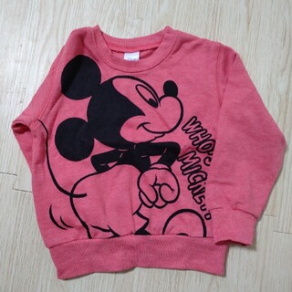 ディズニー(Disney)のミッキープリントトレーナー100cm(Tシャツ/カットソー)