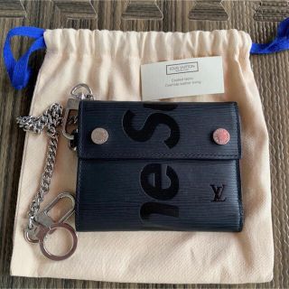 ルイヴィトン(LOUIS VUITTON)のSupreme Louis vuitton Epi BLACK LV(折り財布)