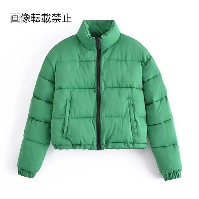 ZARA - 10月新作6306◆green グリーン 中綿 ダウンコート