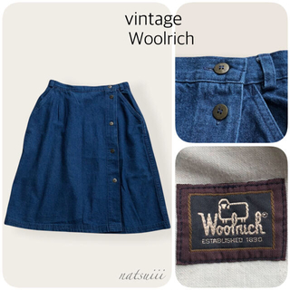 ウールリッチ(WOOLRICH)のvintage old Woolrich . デニム タイトスカート USA製(ひざ丈スカート)