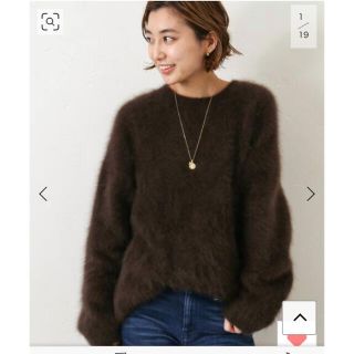 ドゥーズィエムクラス(DEUXIEME CLASSE)の美品　Deuxieme Classe Fluffy Sweater(ブラウン)(ニット/セーター)