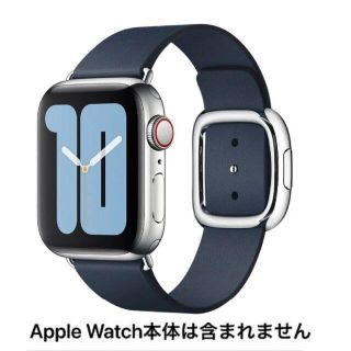 アップルウォッチ(Apple Watch)の新品未開封品 apple watch純正品バンド ブルー モダンバックル　正規品(ブレスレット/バングル)