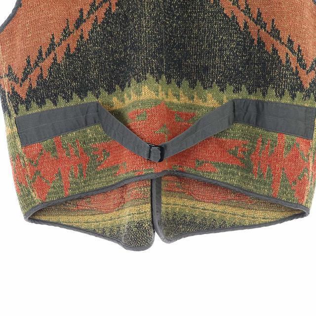 RRL - RRL ラルフローレン ネイティブ柄ニットベスト リネン シルク混