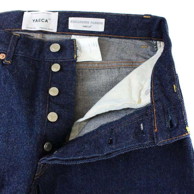 YAECA(ヤエカ)のヤエカ ワイド テーパード デニム パンツ ジーンズ W30 M インディゴ 紺 メンズのパンツ(デニム/ジーンズ)の商品写真