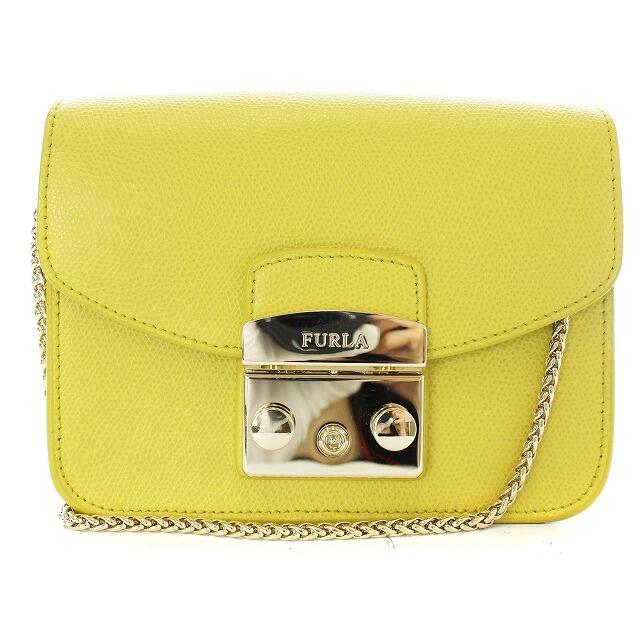 フルラ FURLA ショルダーバッグ ミニ レザー メトロポリス チェーン 黄