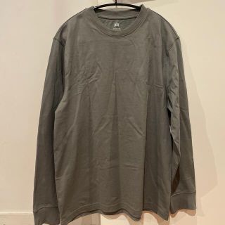 エイチアンドエム(H&M)の未使用☆H&M☆長袖　ロンT グレー　Sサイズ　メンズ(Tシャツ/カットソー(七分/長袖))