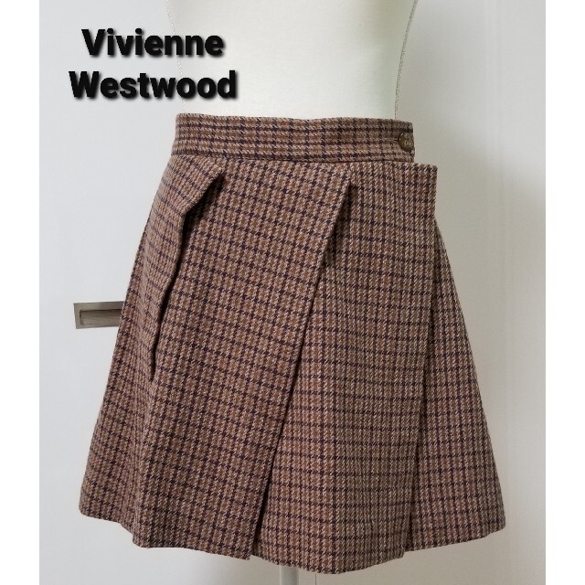 Vivienne Westwood(ヴィヴィアンウエストウッド)の◆美品◆Vivienne Westwood フレアチェックスカートM 秋冬 レディースのスカート(ひざ丈スカート)の商品写真