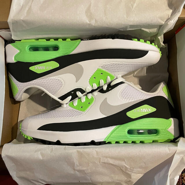 NIKE(ナイキ)の27.5cm NIKE AIR MAX 90G ネオンライム グリーン ホワイト スポーツ/アウトドアのゴルフ(シューズ)の商品写真