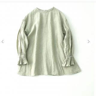 nest Robe - nest Robe リネン近江晒しラッフル袖2wayブラウスの