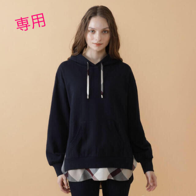 完売 ブルーレーベル クレストブリッジ ミニ裏毛 レイヤード パーカー