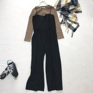 サニーレーベル(Sonny Label)の【ちょろすけ様専用】サニーレーベル インナー付きキャミサロペット リブロンT(サロペット/オーバーオール)