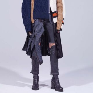 サカイ(sacai)のsacai 2018 prefall ダメージデニム 美品(デニム/ジーンズ)