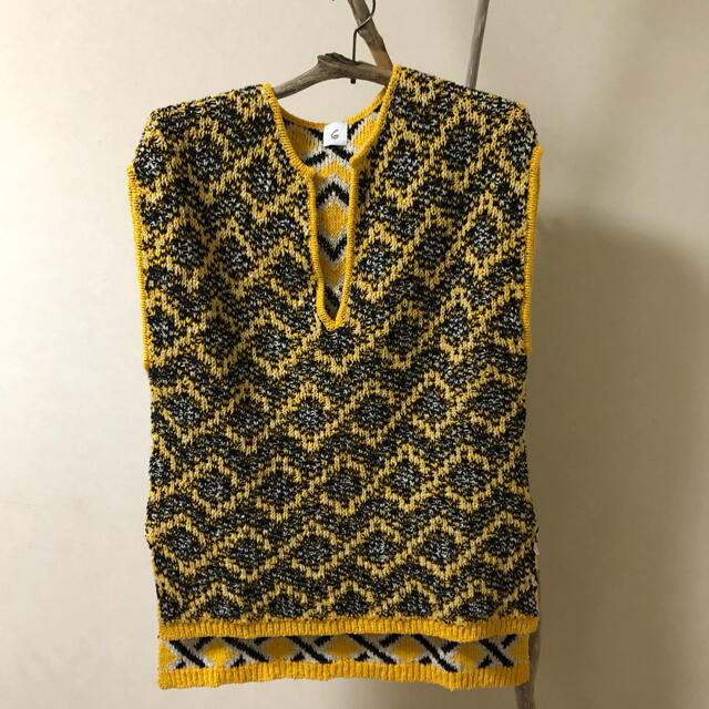 6 roku DIAMOND MOTIF SKIPPER KNIT ニットベスト