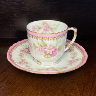 アビランド(Haviland)のアンティーク　リモージュ  デミタス カップ& ソーサー　エリートワークス　美品(グラス/カップ)