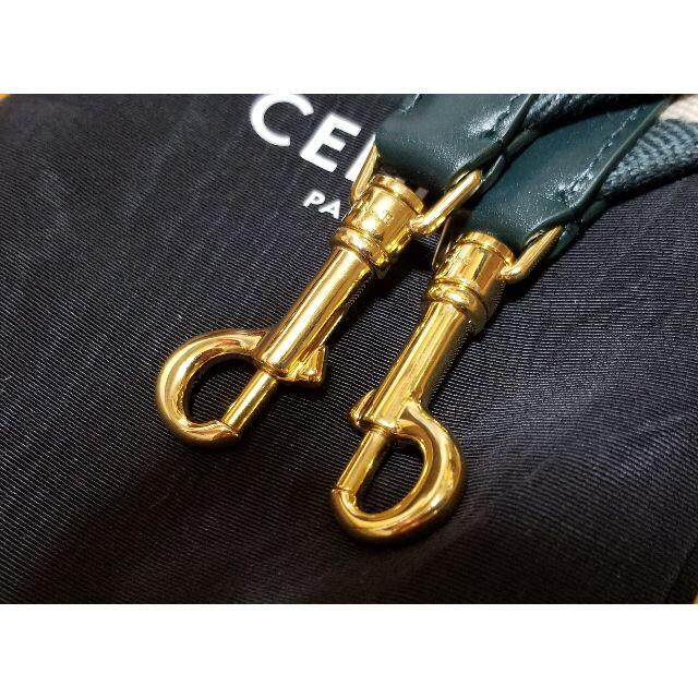 celine - CELINE ショート ストラップ テキスタイル&カーフスキン 美品