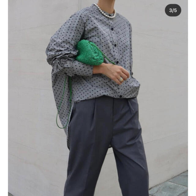美品 MACHATT マチャット スタンドカラーオーバーシャツ ドット 美品 MACHATT マチャット スタンドカラーオーバーシャツ ドット