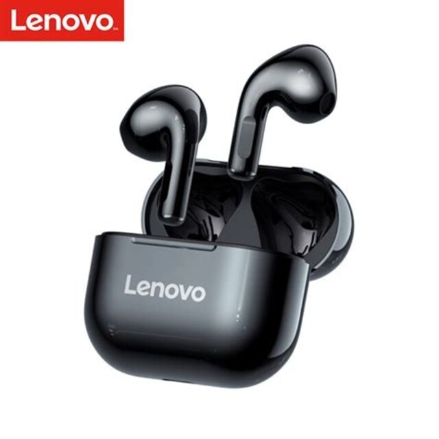 Lenovo(レノボ)のLenovo ワイヤレスイヤホン　ブラック スマホ/家電/カメラのオーディオ機器(ヘッドフォン/イヤフォン)の商品写真