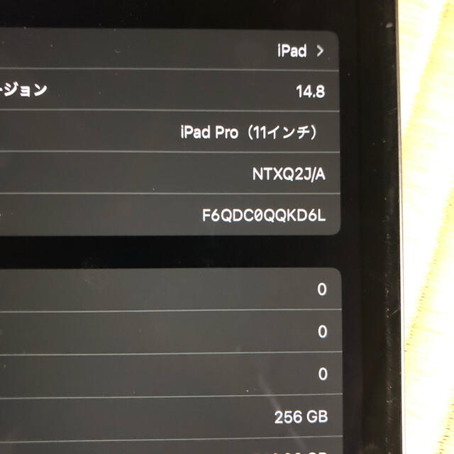 Apple iPad pro 11 2018 256GB スペースグレイ 動作品