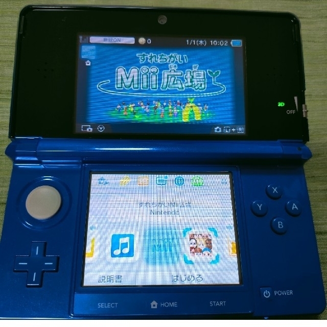 ニンテンドー3DS(ニンテンドー3DS)のニンテンドー3DS・ブルー・本体のみ、充電器なし エンタメ/ホビーのゲームソフト/ゲーム機本体(携帯用ゲーム機本体)の商品写真