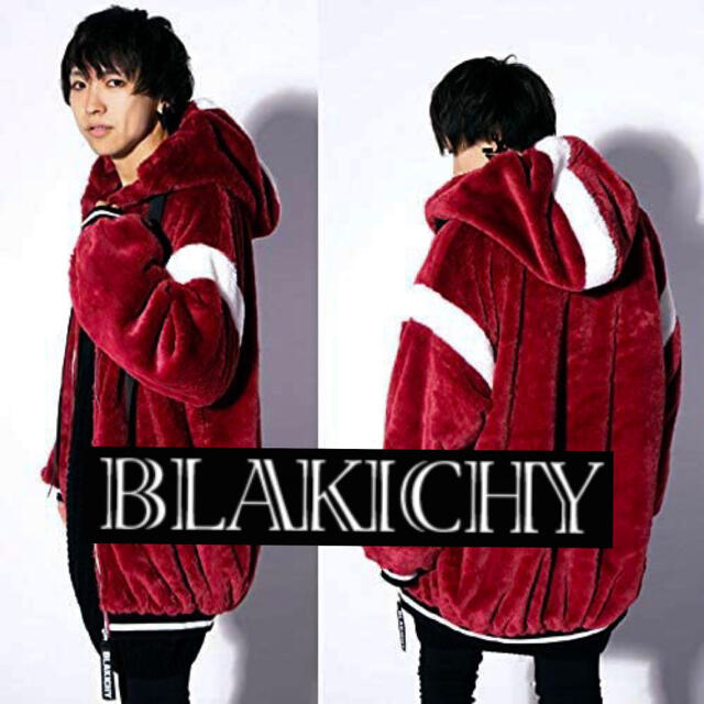 美品◆BLAKICHY キングリーマスク◆ファー スーパービッグ ラインパーカー良品