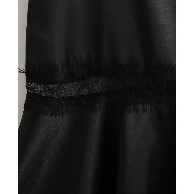 ZARA(ザラ)の🎃10月新作👻6327◆black ブラック レース アシメトリー スカート レディースのスカート(ひざ丈スカート)の商品写真