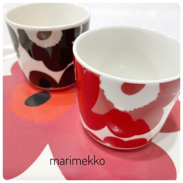 marimekko(マリメッコ)の廃盤カラー‼レアもの‼︎︎【marimekko】ブラウン　ラテマグ　北欧食器 インテリア/住まい/日用品のキッチン/食器(食器)の商品写真