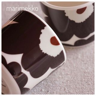 マリメッコ(marimekko)の廃盤カラー‼レアもの‼︎︎【marimekko】ブラウン　ラテマグ　北欧食器(食器)