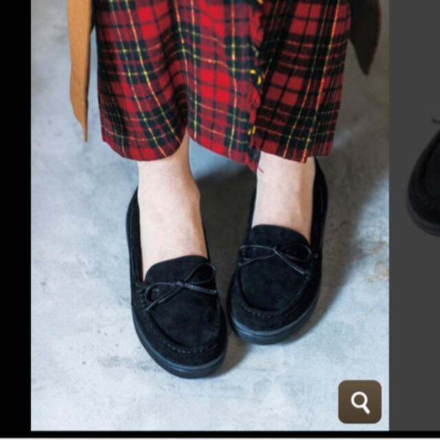 FELISSIMO(フェリシモ)の新品フェリシモ　大人モカシンシューズ　Lサイズ　ブラック レディースの靴/シューズ(スリッポン/モカシン)の商品写真