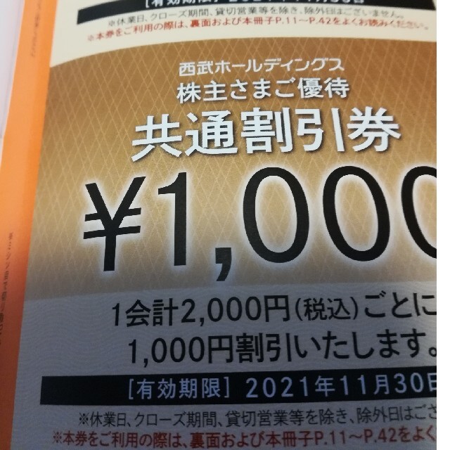 Prince(プリンス)のもこ様専用　　　西武ホールディングス株主優待券 共通割引券10枚 その他 チケットの優待券/割引券(その他)の商品写真