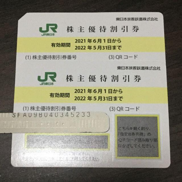 JR東日本・株主優待割引券2枚 チケットの優待券/割引券(その他)の商品写真