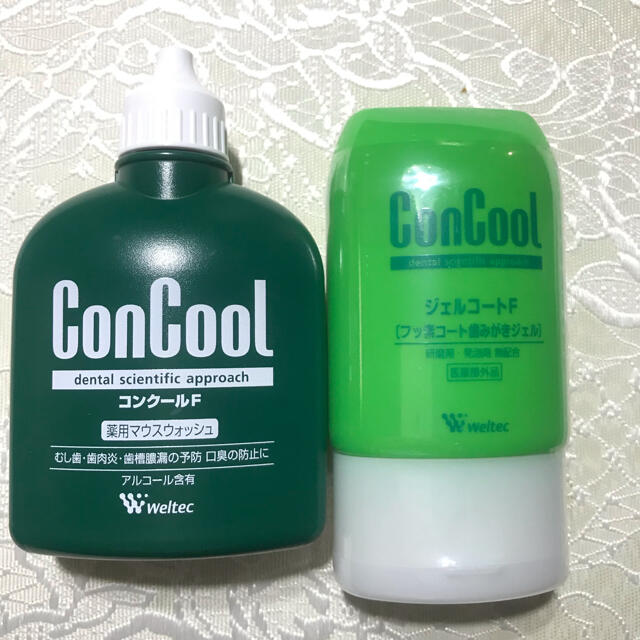 【送料込み各１個セット】ウエルテックコンクールF100ml とジェルコート90g キッズ/ベビー/マタニティの洗浄/衛生用品(歯ブラシ/歯みがき用品)の商品写真