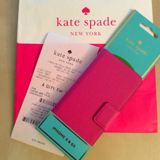 ケイトスペードニューヨーク(kate spade new york)のks♠︎ny 新品 pink💕iPhone6/6s手帳型ケース(iPhoneケース)