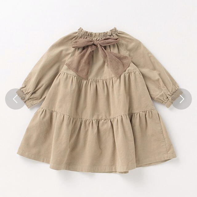 petit main(プティマイン)のpetitmain 新品 コーデュロイティアードワンピース キッズ/ベビー/マタニティのキッズ服女の子用(90cm~)(ワンピース)の商品写真