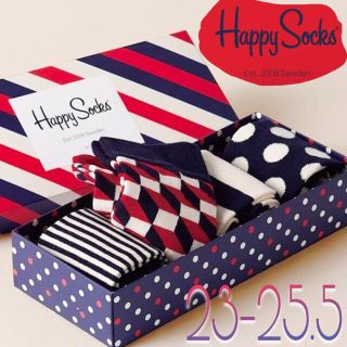 Happy Socks ハッピーソックス 36-40 4足 レディース 北欧(ソックス)