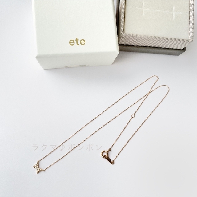 ete - ETE エテ K18 ダイヤモンド パヴェリボン ネックレスの ete - ETE エテ K18 ダイヤモンド パヴェリボン ネックレスの