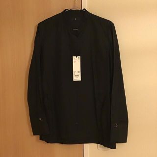 ユニクロ(UNIQLO)のUNIQLO+J シルクシャツ　Black(シャツ/ブラウス(長袖/七分))