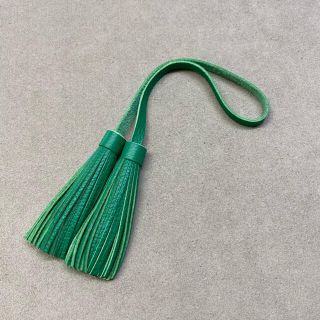 Italian shrinkleatherフリンジタッセルチャーム　Green(チャーム)