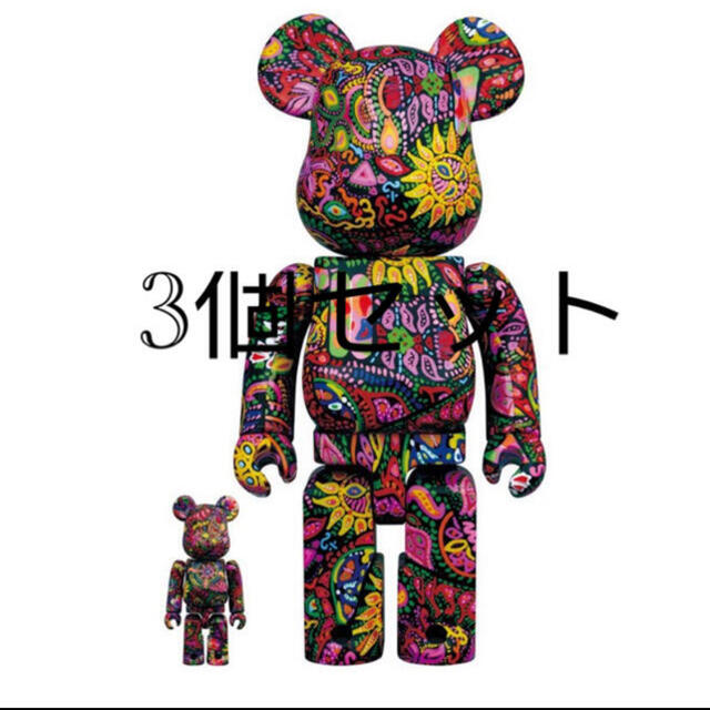 BE@RBRICK Psychedelic Paisley 100％  400％フィギュア