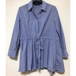 ザラ(ZARA)のZARA ザラ  ブラウス　ストライプシャツ　S(シャツ/ブラウス(長袖/七分))